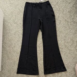 NWT Cinq á Sept Billie split hem black trouser pants